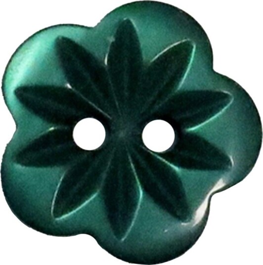 Villy Jensen Knapp med Blomst 15 mm Grønn 18234-24-0010