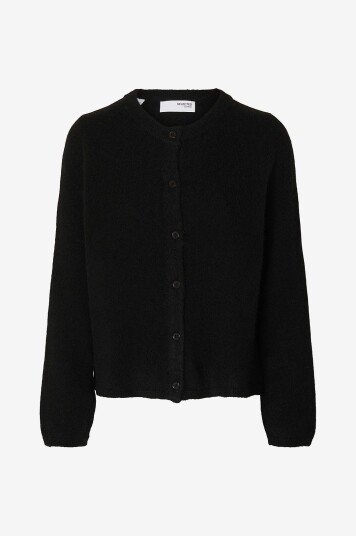 Selected FEMME Kofte slfLulu New LS Knit Cardigan Svart Selected FEMME Kofte slfLulu New LS Knit Cardigan Svart