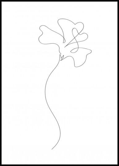 Delicate Sweet Pea Line Plakat / 50x70