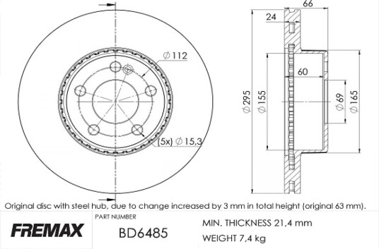 Bremseskive FREMAX BD-6485