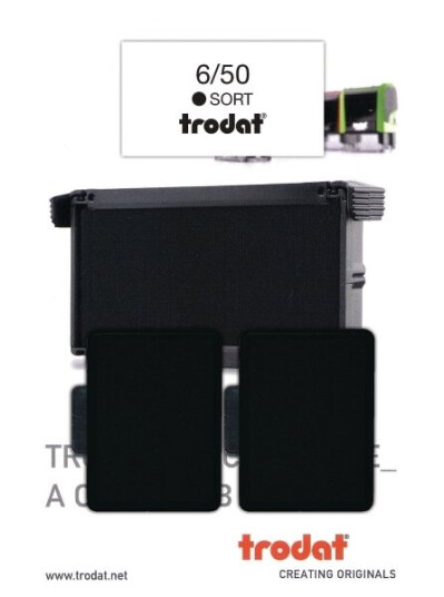 Stempelpude Trodat 6/50 Sort 2 Stk. Stempelpude Trodat 6/50 Sort 2 Stk.