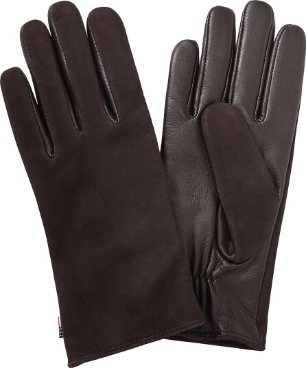 Lexington Clothing Women"s Leather And Suede Gloves DARK BROWN L/XL