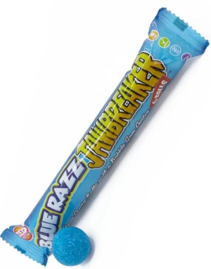 6 pk Zed Jawbreaker med Blue Razz Smak og Kjerne av Tyggegummi