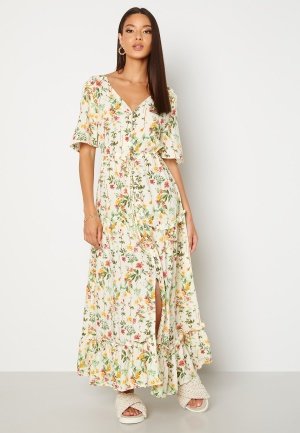 Object Collectors Item Objlorena S/S Long Dress Sandshell AOP:ALBA 40