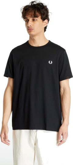 Fred Perry Ringer T-Shirt - Black - L Fred Perry Ringer T-Shirt - Black - L