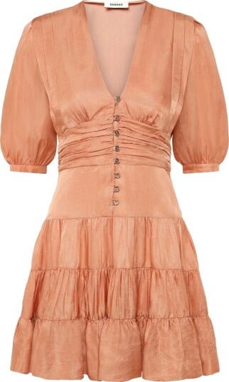 Sandro Mylene Short Dress Orange 38 Sandro Mylene Short Dress Orange 38