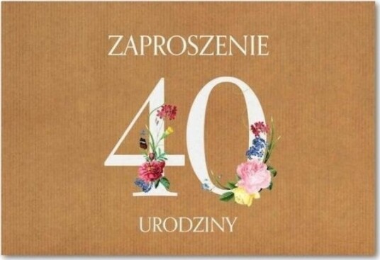 Trend Invitasjon Bursdag 40 Zt38 10 Stk.