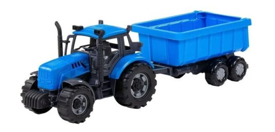 Cavallino Toys Cavallino Tractor with Dump Truck Trailer Blue Scale 1:32