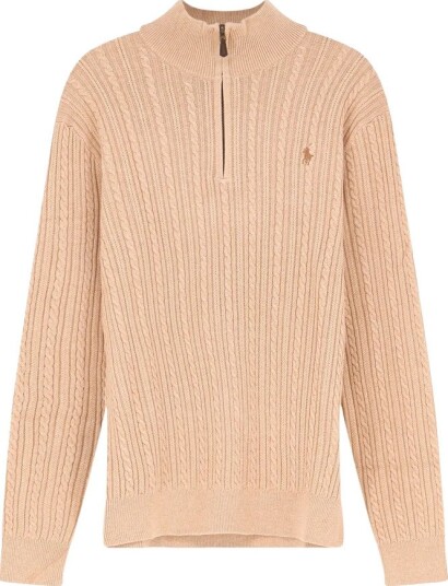 Polo Ralph Lauren 2/32 Cotton Sweater Pullover   CAMEL MELANGE   XXL