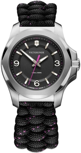 Victorinox Dameklokke 241918 I.N.O.X Sort/Tekstil Ø37 mm