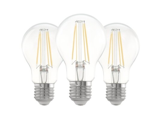 Eglo E27 A60 7W 806Lm 2700K Clear 3 Stk Eglo E27 A60 7W 806Lm 2700K Clear 3 Stk