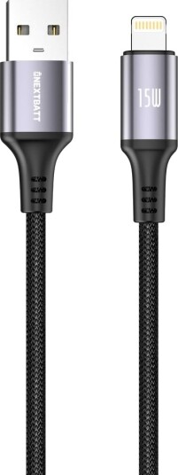 NEXTBATT USB-A til Lightning-kabel 15W, 1m - Svart NEXTBATT USB-A til Lightning-kabel 15W, 1m - Svart