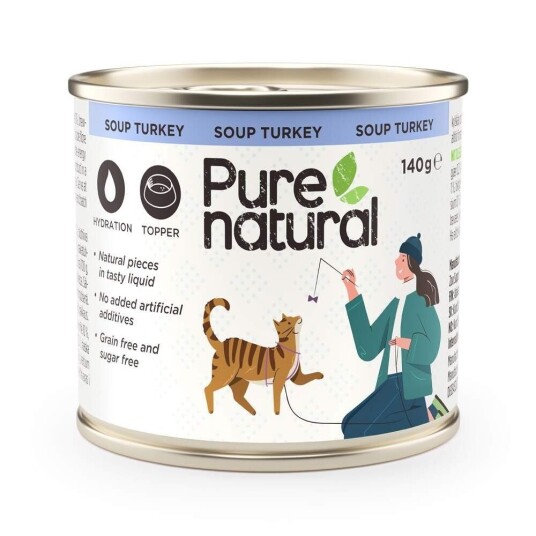 Purenatural Cat Soup Turkey 140G