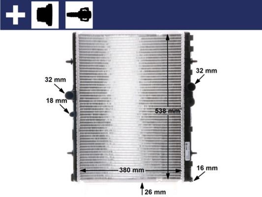 Radiator MAHLE ORIGINAL CR 31 000S Radiator MAHLE ORIGINAL CR 31 000S