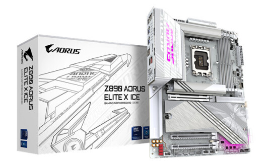 Gigabyte Z890 AORUS ELITE X ICE Hovedkort med DDR5, Wi-Fi 7, 256GB RAM Gigabyte Z890 AORUS ELITE X ICE Hovedkort med DDR5, Wi-Fi 7, 256GB RAM