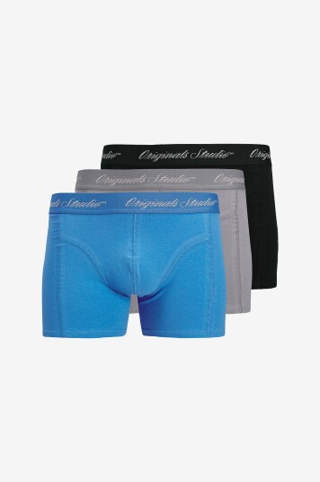 Jack & Jones Junior Boksershorts jacNorrebro Solid 3 pakning Blå