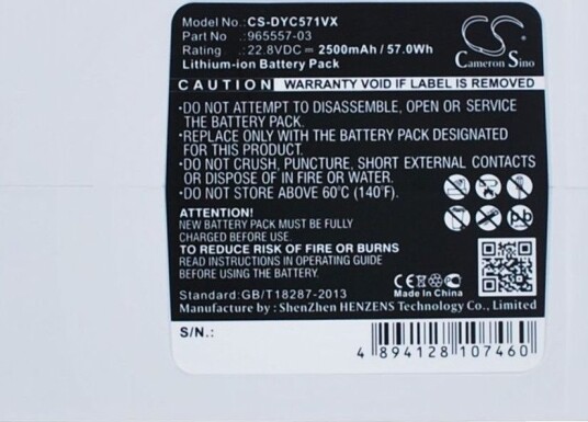 Centenex Batteri til Dyson DC31 - 2500mAh (Type-B) - Hvit Centenex Batteri til Dyson DC31 - 2500mAh (Type-B) - Hvit