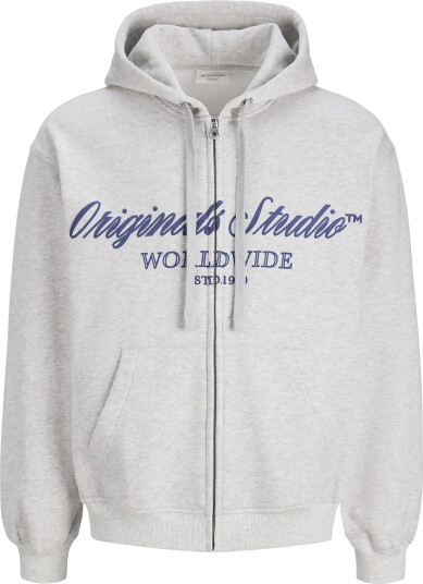 Jack & Jones Jornorrebro Front Sweat Zip Hood Grey XL