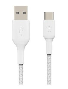 Belkin Boost Charge 2m USB-A til USB-C Kabel - Hvit