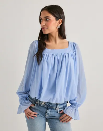Vero Moda Blå Vmtilly Ls Square Neck Top Jrs Ga Vero Moda Blå Vmtilly Ls Square Neck Top Jrs Ga