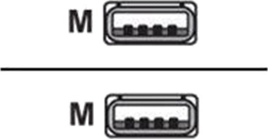 Tilkoblingskabel Usb 2.0 A-Plugg Til A-Plugg 1 M Grå Good Connections® 2212-Aa1