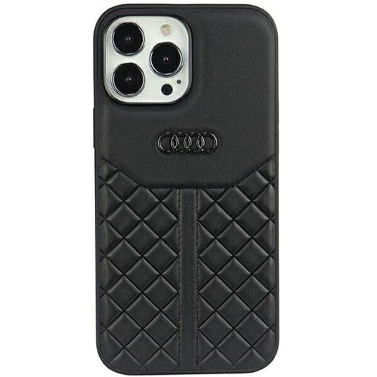Audi Audi Genuine Leather Iphone 13 Pro Max 6.7" Czarny/Black Hardcase Au-Tpupcip13pm-Q8/D1-Bk