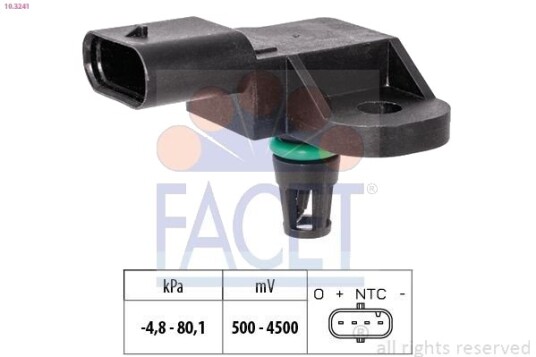 Lufttrykksensor, høydetilpasning FACET 10.3241
