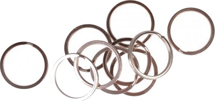 Infinity Hearts Infinity Hearts Nøkkelring Bred Sølvfarget 25Mm 10 Stk