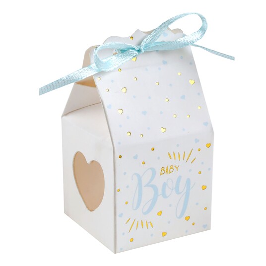 Santex Dekorasjonsbokser Baby Shower Blå - 6-pakning