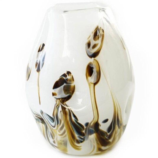 Magnor  After Rain vase 28 cm hvit m/dekor