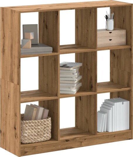 vidaXL Bokhylle artisan eik 102x32x108 cm konstruert tre