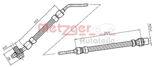 Bremseslange METZGER 4116217