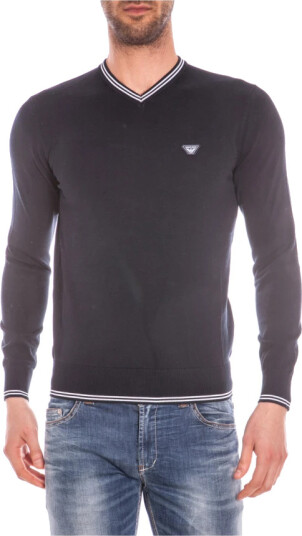 Armani Jeans Herre Strikkevarer Blå S, Armani Jeans Herre Strikkevarer Blå S,