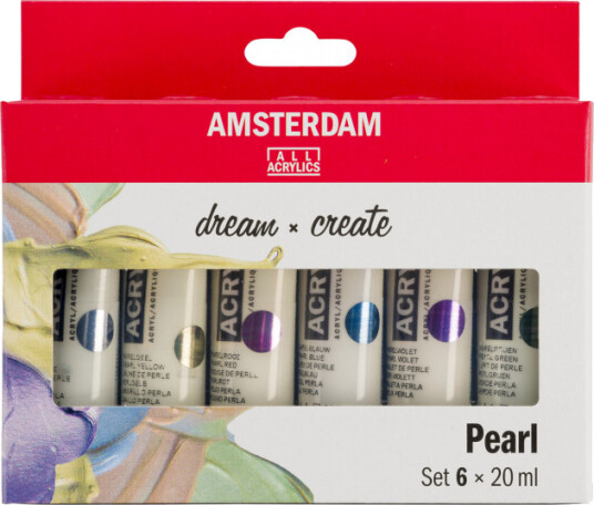 Amsterdam Akrylfarge Pearl Set 6 x 20 ml