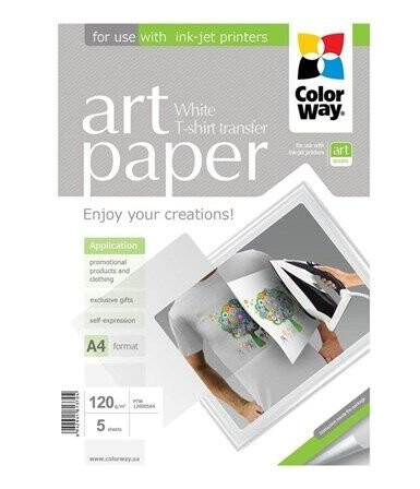 ColorWay ART T-shirt transfer - photo paper - 5 sheet(s) - A4 - 120 g/m²