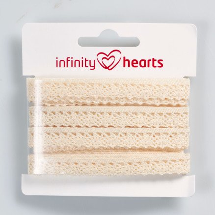 Infinity Hearts Blondebånd Polyester 11mm 2 Ecru 5m