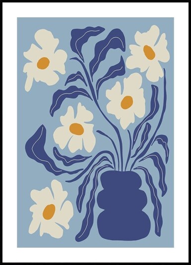 Blue moon flower pot Plakat Plakat / 70x100cm Blue moon flower pot Plakat Plakat / 70x100cm