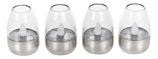 Lindby Fin solcelledrevet LED-Bordlampe Pedas, 10 stykker