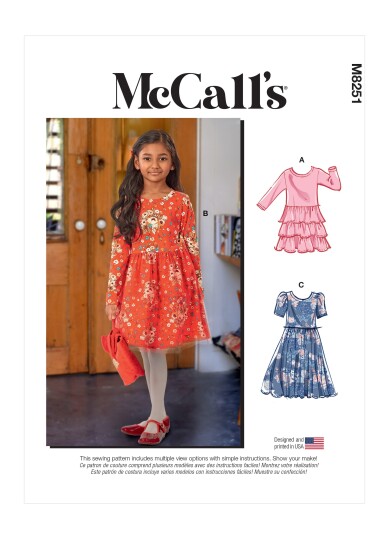 McCall's 8251 - Kjole til barn CHJ (7-8-10-12-14)