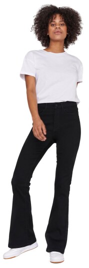 Noisy May Jeans Sallie High Waist Flare Jeans W26L30 til W32L32 Damer svart