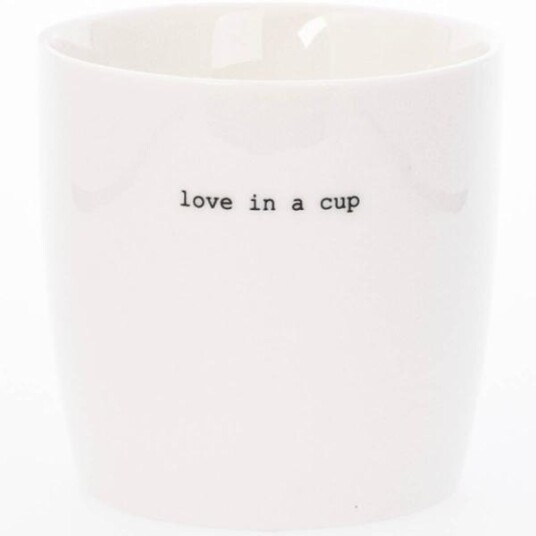 Sögne Home Krus love in a cup 30 cl hvit Sögne Home Krus love in a cup 30 cl hvit