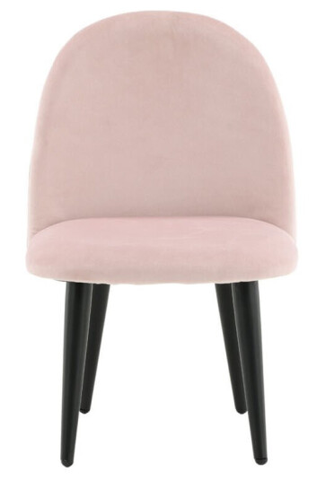 Velvet spisestuestoler til barn velour rosa.
