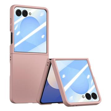 Samsung Galaxy Z Flip7 Plast deksel med Ytre Beskyttelsesglass Rosa