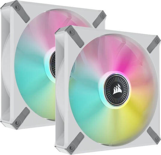 Corsair iCUE ML140 RGB ELITE 140mm Vifter med PWM og LED-belysning Hvit - 2-pakning Corsair iCUE ML140 RGB ELITE 140mm Vifter med PWM og LED-belysning Hvit - 2-pakning