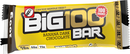 Proteinfabrikken PF Big 100 Bar, proteinbar 100g Banana Chocolate Proteinfabrikken PF Big 100 Bar, proteinbar 100g Banana Chocolate