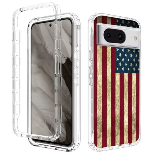 INCOVER Google Pixel 8 2-i-1 Hybrid Plast Deksel - USA