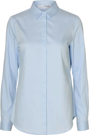 Selected Slfromie Ls Fitted Shirt Noos - Blue - 36
