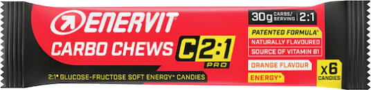 Enervit C2:1 Carbo Chews 3x34g, kosttilskudd, tabletter Chews Enervit C2:1 Carbo Chews 3x34g, kosttilskudd, tabletter Chews