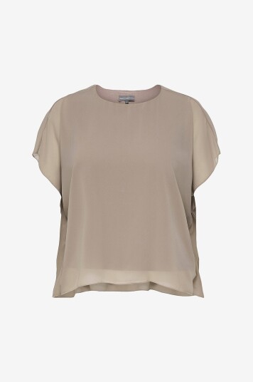 Only Carmakoma Topp carCoko SS O neck Grå