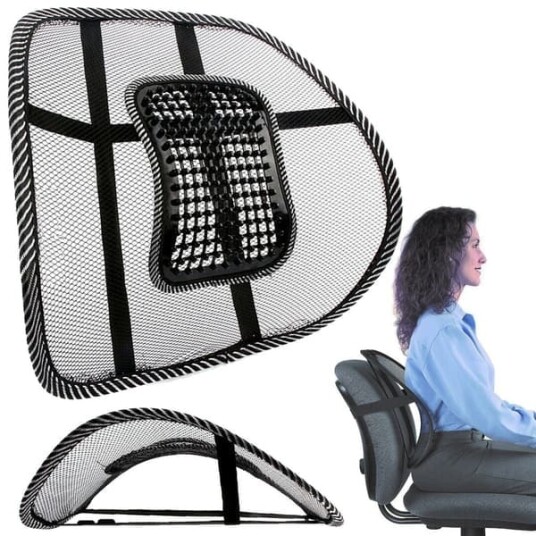 Ergonomisk Korsryggstøtte Ryggstøtte for stol & bilsete